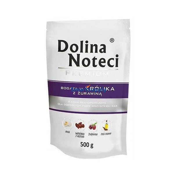 DOLINA NOTECI Premium Rich in rabbit with cranberries - Vdt hundefoder - 500 g
