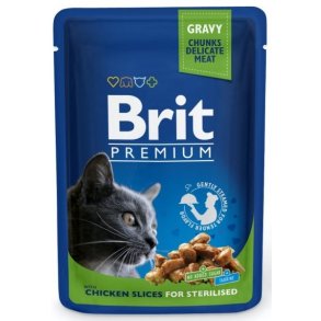 BRIT Premium Cat Chicken Sterilised - vdfoder til katte - 100g