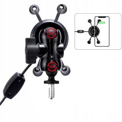 MOTORCYKEL TELEFONHOLDER FREEDCONN MC7W MED INDUKTIV OPLADER