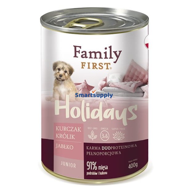 Family First Holidays Junior Kylling, Kanin, ble - Vdfoder Til Hunde - 400 G