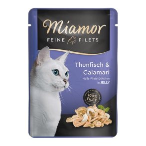MIAMOR Feine Filets Tuna with squid  - vd kattefoder - 100g
