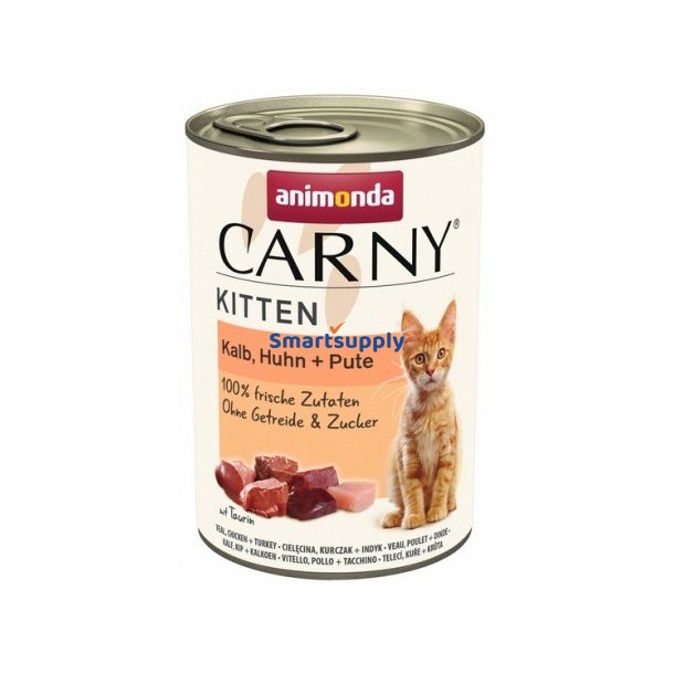Animonda Carny Kitten Kalvekd, Kylling, Kalkun - Vdfoder Til Katte - 400G
