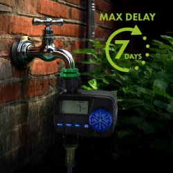 GreenBlue elektronisk vandingskontrol, programmr, strmforsyning 2x1,5V AA, GB390