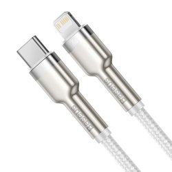 Usb-C-Kabel Til Lightning Baseus Cafule, Hvid, Strmforsyning, 20W, 1M (Hvid)