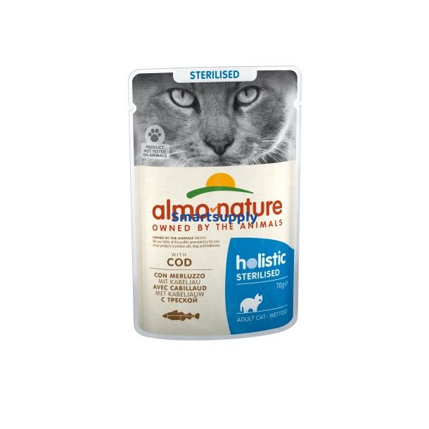 Almo Nature Steriliseret Med Torsk - Vdfoder Til Katte - 70G