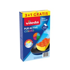 Vileda Pur Active Colors opvaskemaskine 4 stk.