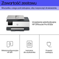 Hp Officejet Pro 8132E Trdls Alt-I-En Farveprinter, Instant Ink, Tosidet Tryk