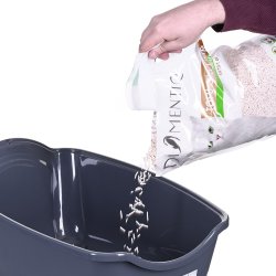 DIAMENTIQ BAYA light grey/dark grey -  kattebakke - 55,5 x 40 x 38,7 cm