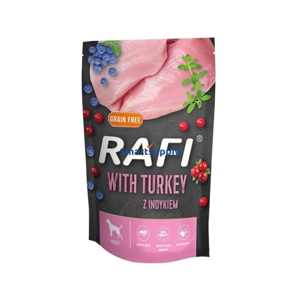 Dolina Noteci Rafi Med Kalkun - Vdfoder Til Hunde - 500G