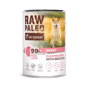 RAW PALEO Duoprotein Pork & Lamb Adult - vdfoder til hunde - 400g