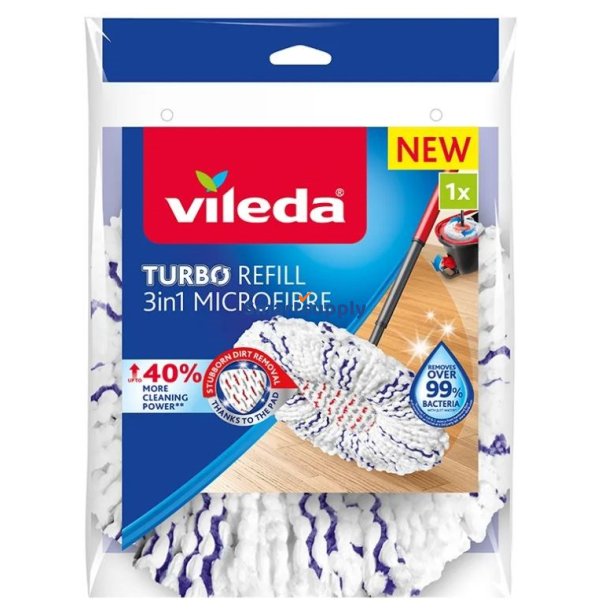 Spin Mop Refill Vileda Turbo 3-I-1 Mikrofiber 1 Stk