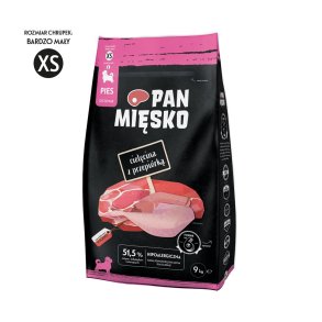 PAN MISKO Kalvekd med vagtel XS - trfoder til hvalpe - 9kg