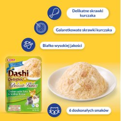 Inaba Cat Dashi Delights Delicate Flakes Kylling Med Ost - Kat Godbid - 40G
