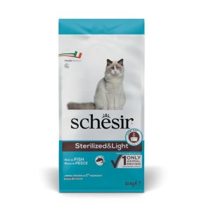 SCHESIR Adult Sterilized & Light Rich in fish - trfoder til kattekillinger - 10kg