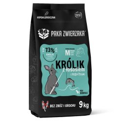 Kanin Med Laks M - Trfoder Til Hunde - 9 Kg