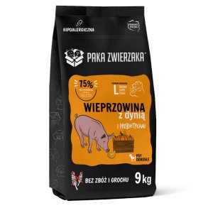 PAKA ZWIERZAKA Pork with pumpkin L - trfoder til hunde - 9kg