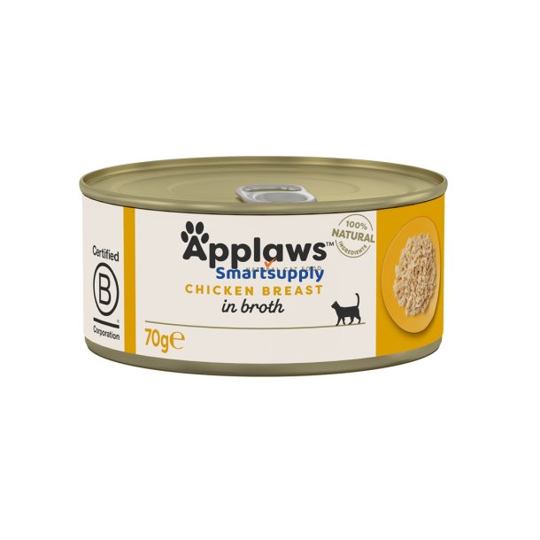 APPLAWS Chicken breast in broth - vd kattefoder - 70g