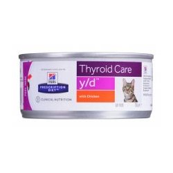 Hill's Prescription Diet Thyroid Care Feline Y/D Vdfoder Til Katte Kylling 156 G