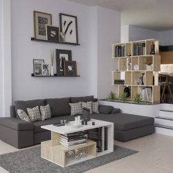 Reol Fiesta 4P 59,5X30x140 cm, Sonoma Eg