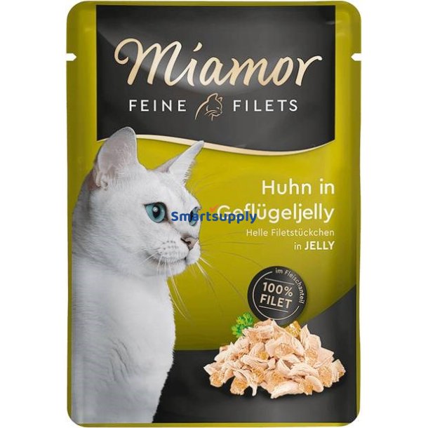 MIAMOR Feine Filets Chicken with poultry jelly - vd kattefoder - 100g
