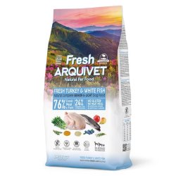 ARQUIVET Fresh Senior & Light Kalkun og Fisk - halvfugtigt hundefoder - 10 kg