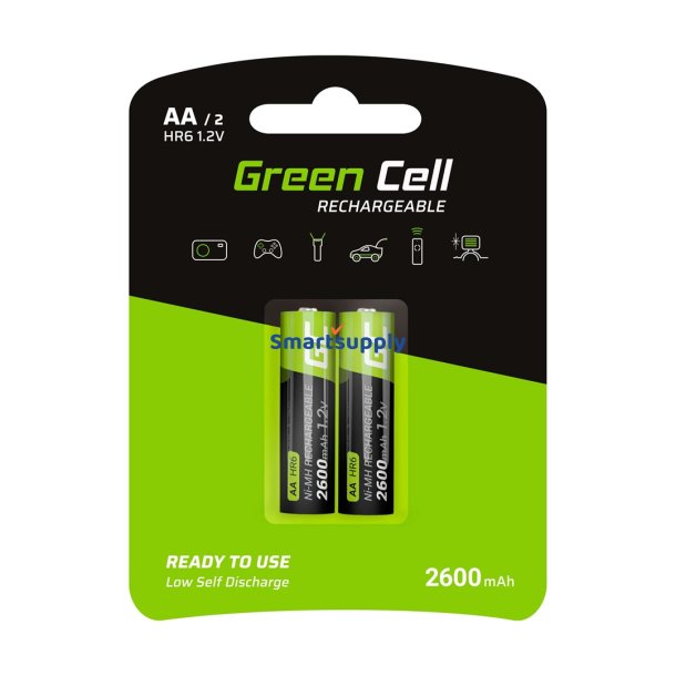 Green Cell Gr05 Husholdningsbatteri Genopladeligt Batteri Aa Nikkel-Metalhydrid (Nimh)