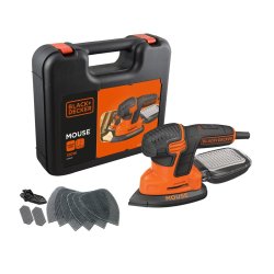 Black & Decker BLACK+DECKER KA2500K Levigatrice Multifunzione Mouse, Velocit 14.000 Giri/Min, 120 W