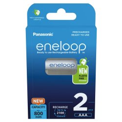 Genopladelige batterier PANASONIC ENELOOP AAA 800 mAh 2 szt (BK-4MCDE/2CP)