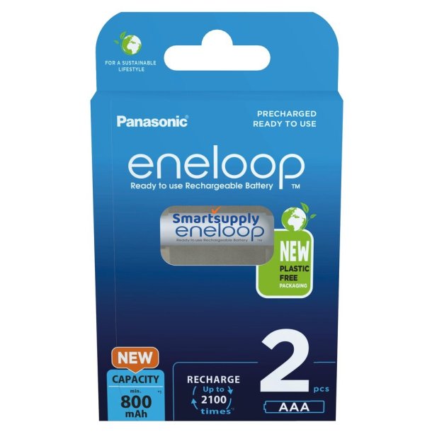 Genopladelige Batterier Panasonic Eneloop Aaa 800 mAh 2 Stk (Bk-4Mcde/2Cp)
