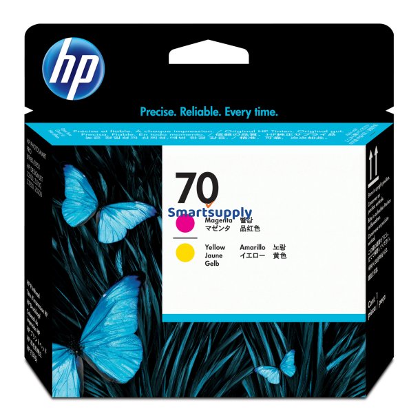 HP 70 Magenta &amp; Gul printhoved original