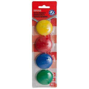 Magneter 40mm assorteret farver 4 stk