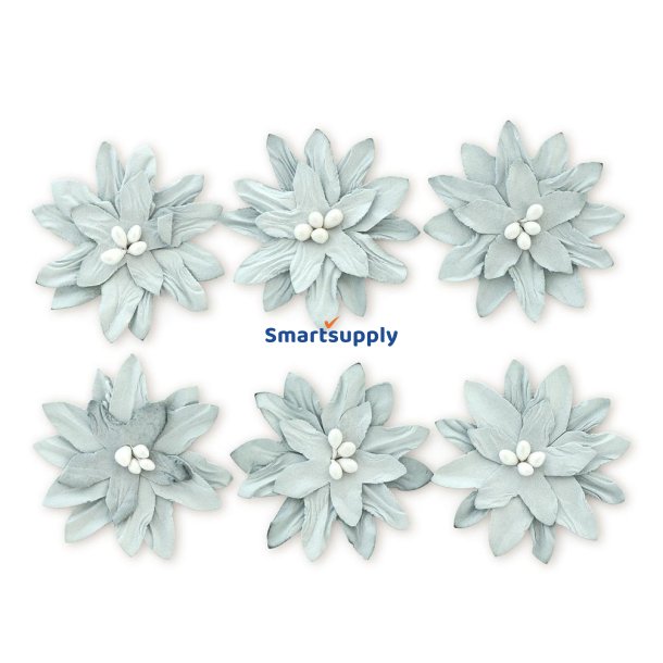 Mint dahlia papirblomster selvklbende 3cm, 6 stk.