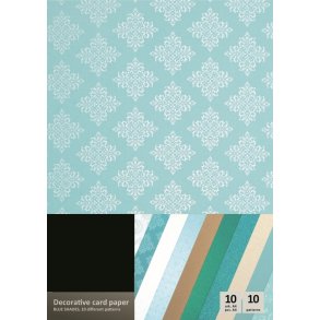 Mix bl karton papir A4, 210-250g, 10 ark