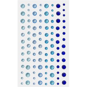 Mix bl rhinsten m. selvklbende bagside 3-6mm, 104 stk.