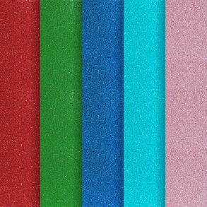 Mix colors karton papir med glitter A3, 5 ark