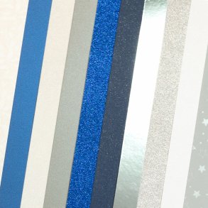 Mix colors nr. 2 karton papir med glitter A4, 10 ark