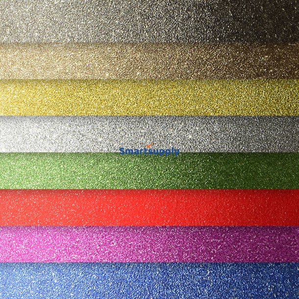 Mix colors selvklbende karton papir med glitter A4, 150g, 10 ark
