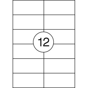 Multi labels print selv 12 pr. ark 105x48mm - 100 ark