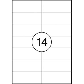 Multi labels print selv 14 pr. ark 105x42,3mm - 100 ark