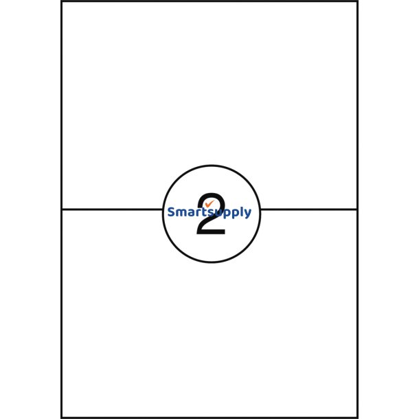 Multi labels print selv 2 pr. ark 210x148mm - 100 ark