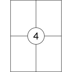 Multi labels print selv 4 pr. ark 105x148mm - 100 ark