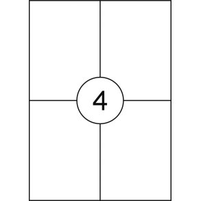Multi labels print selv 4 pr. ark 105x148mm - 100 ark