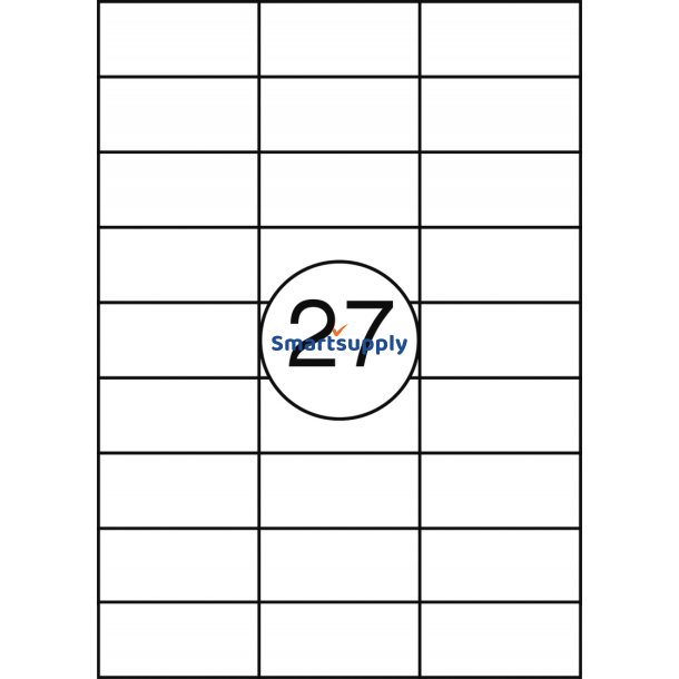 Multi labels print selv 27 pr. ark 70x30mm - 100 ark