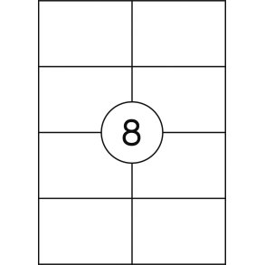 Multi labels print selv 8 pr. ark 105x74mm - 100 ark