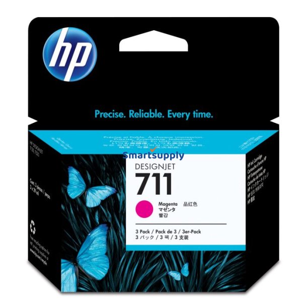 Multipack 3 stk HP 711 Magenta blkpatron 29ml original