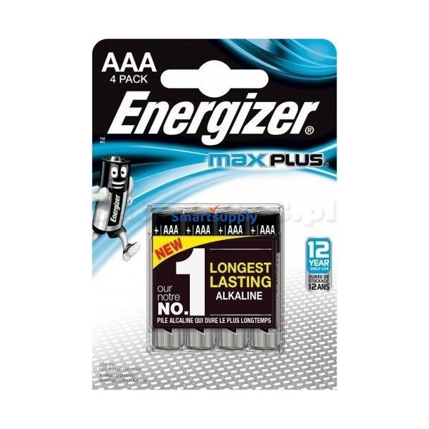 Energizer Batteri Max Plus Aaa Lr03, 4 Eco