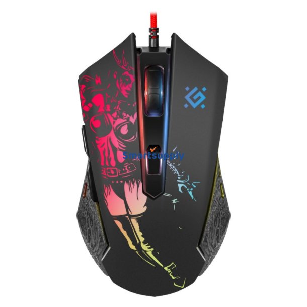 Gaming, Optisk, Kablet Mus Defender Gm-933 Sin'sister 7200Dpi 6P Rgb