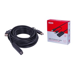 UNITEK Y-278 USB-kabel USB 2.0 10 m 2 x USB A USB A Sort