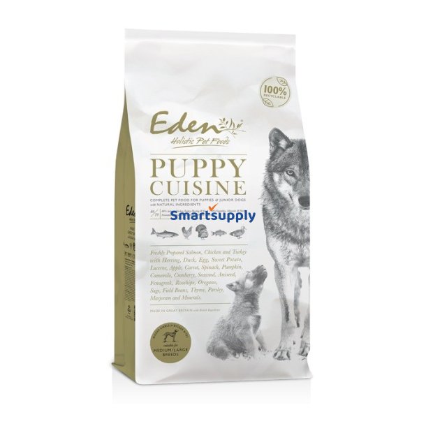 Eden Puppy Cuisine 80/20 Medium Kibble - Trfoder Til Hunde - 2 Kg