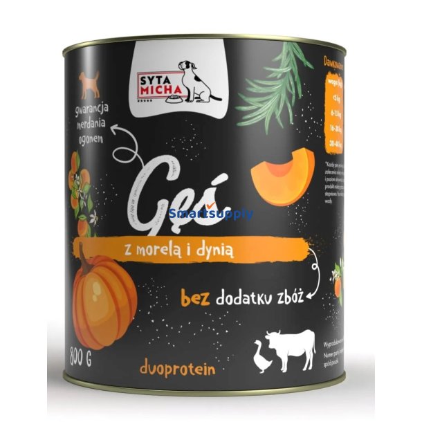 SYTA MICHA Goose with apricots and pumpkin - vdt hundefoder - 800g